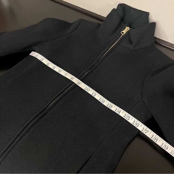 J. Crew Nello Gori Lodge coat in Italian stadium-cloth wool black full zip, 00P - Picture 7 of 11